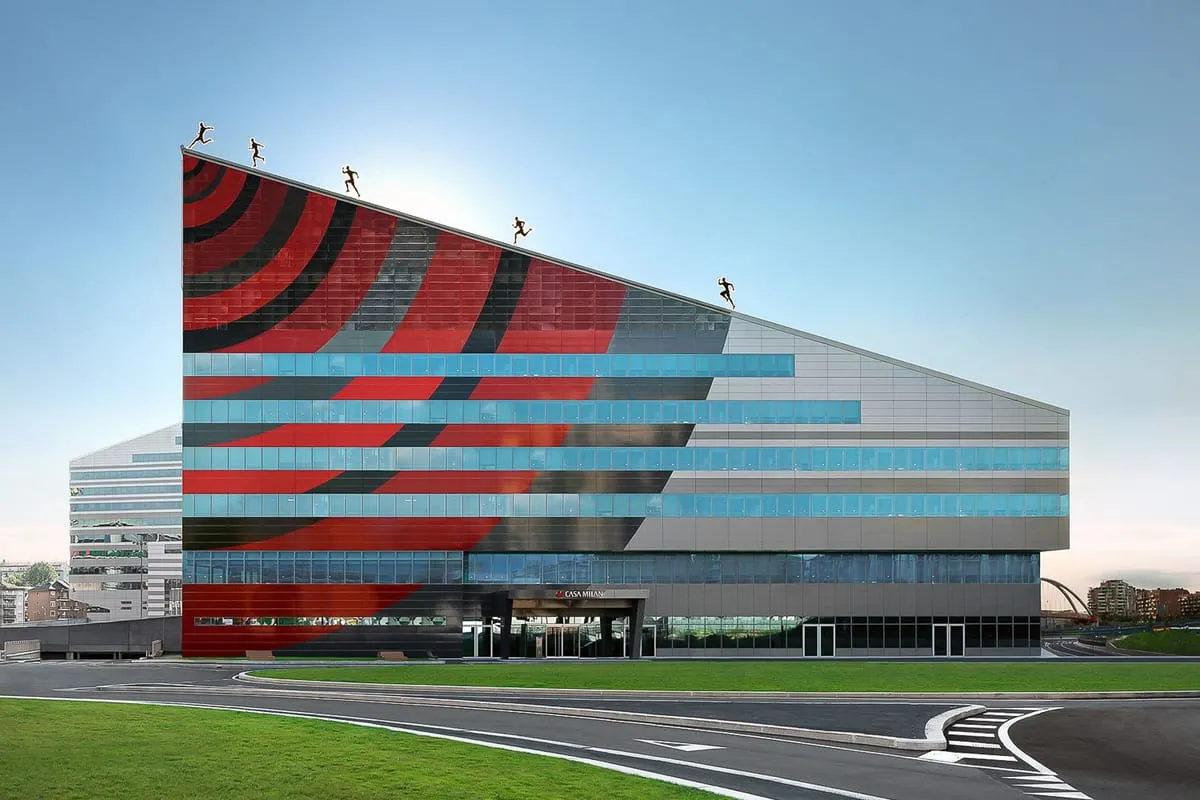 AC Milan trophies on display at Casa Milan, a Milan stadium tour add-on near San Siro